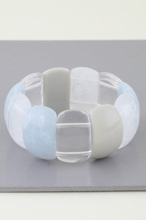 051325  Multi Pastel Stone Cuff Bracelet