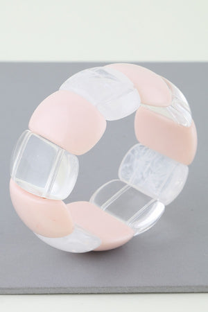 051325  Multi Pastel Stone Cuff Bracelet