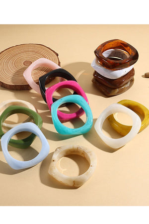 052725 Geometric Square Resin Bracelet