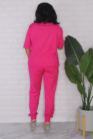 020824 The Pink Pant and Top Set with Rhinestones