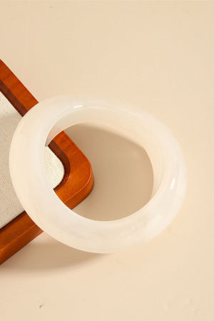 052725 Multicolor Resin Irregular Curved Bangle