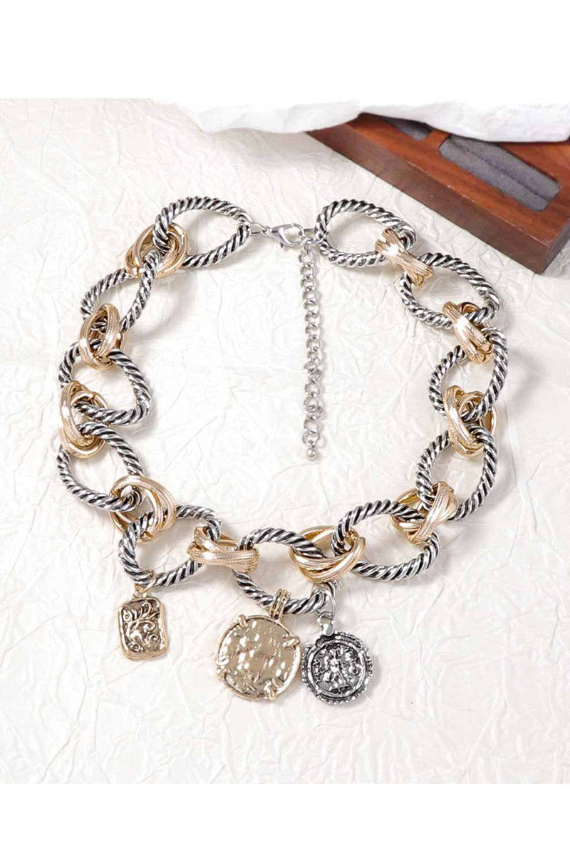 052725 Mixed Coin Necklace