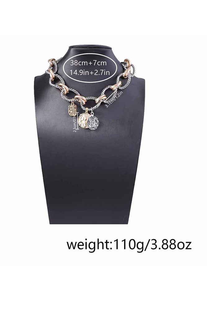 052725 Mixed Coin Necklace