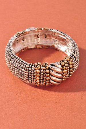 061025 Ball Textured Metal Bracelet