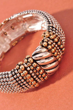 061025 Ball Textured Metal Bracelet