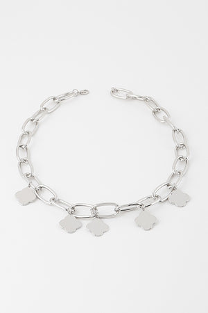 061025 Minimal Clover Link Chain Necklace