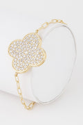 061025 Pave Diamond Clover Bracelet