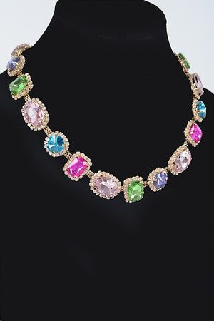 052825 Multi Shape Stone Necklace