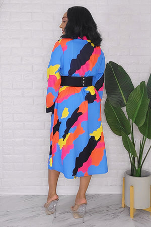 020824 The Button Down Multi Colors Dress/Top