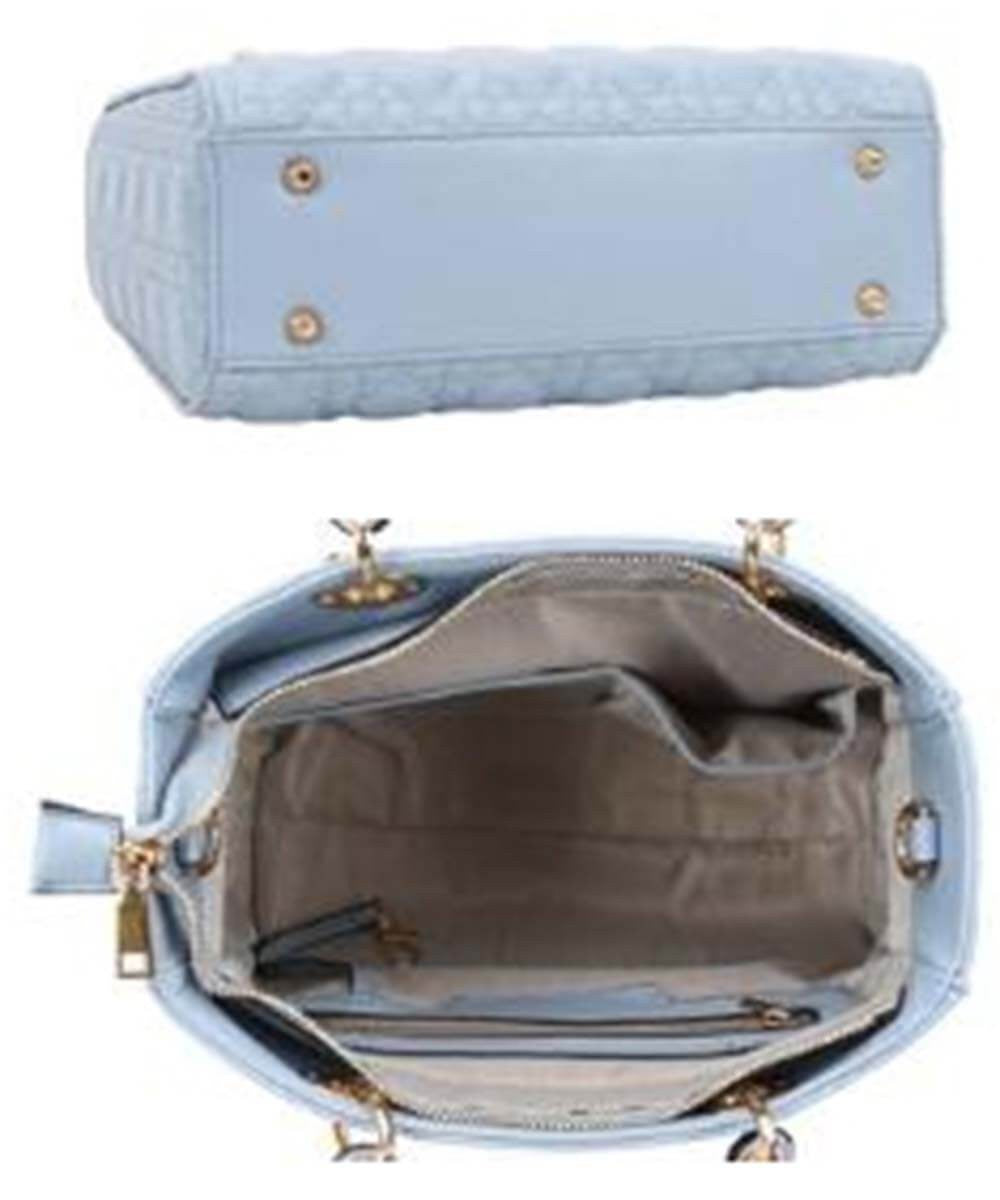071025 Large Size Quilted Satchel Wallet Set 2in1