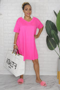 071425 Neon Fuschia 2 Pieces Set Short & Top