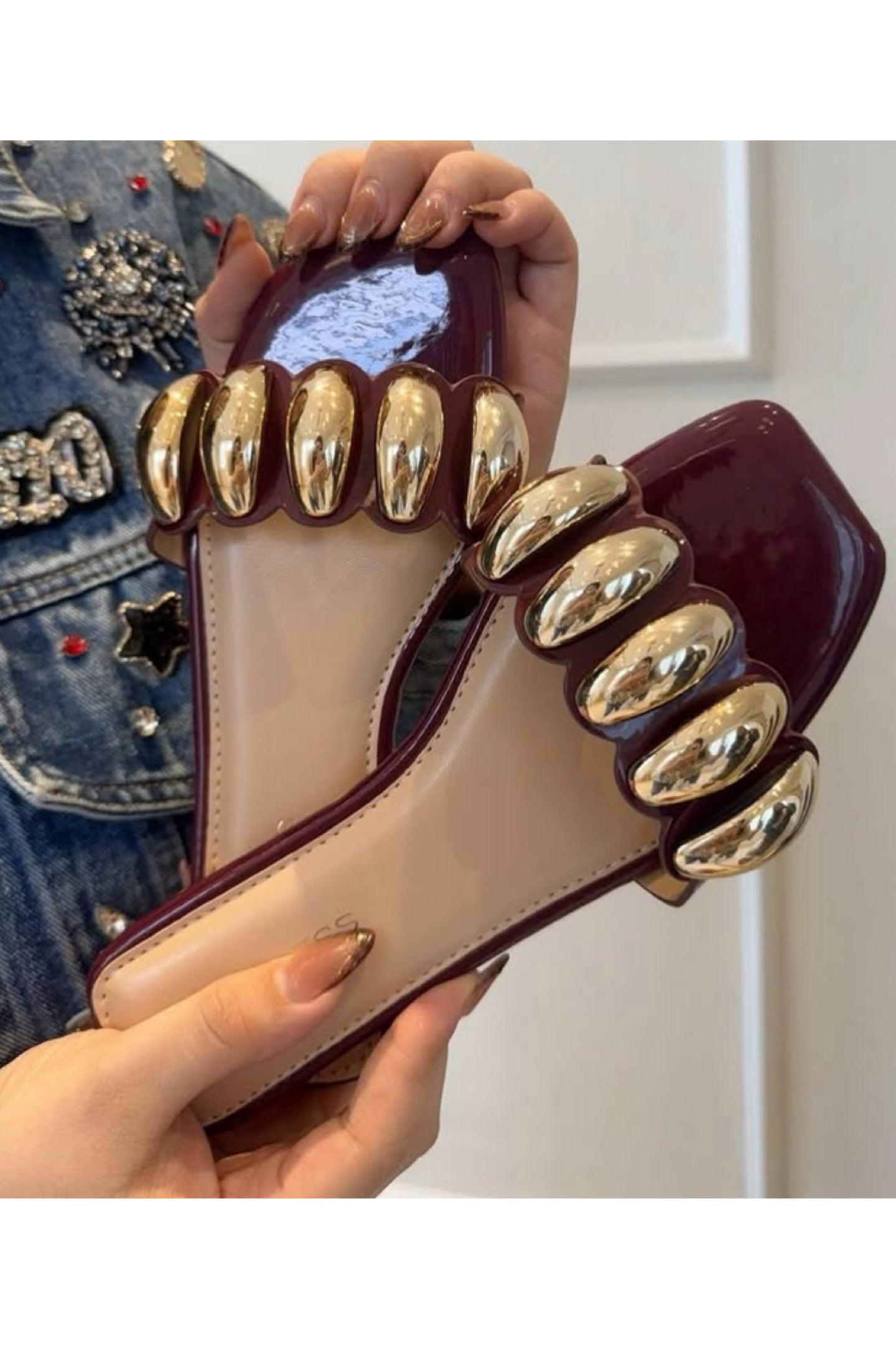 071325 The Wine Ashley Casual Open Toe Sandals