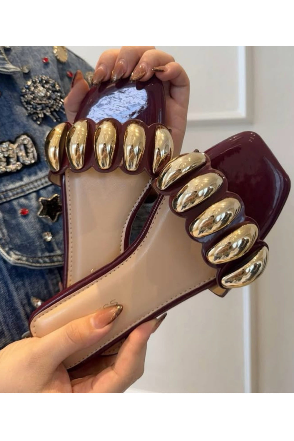 071325 The Wine Ashley Casual Open Toe Sandals