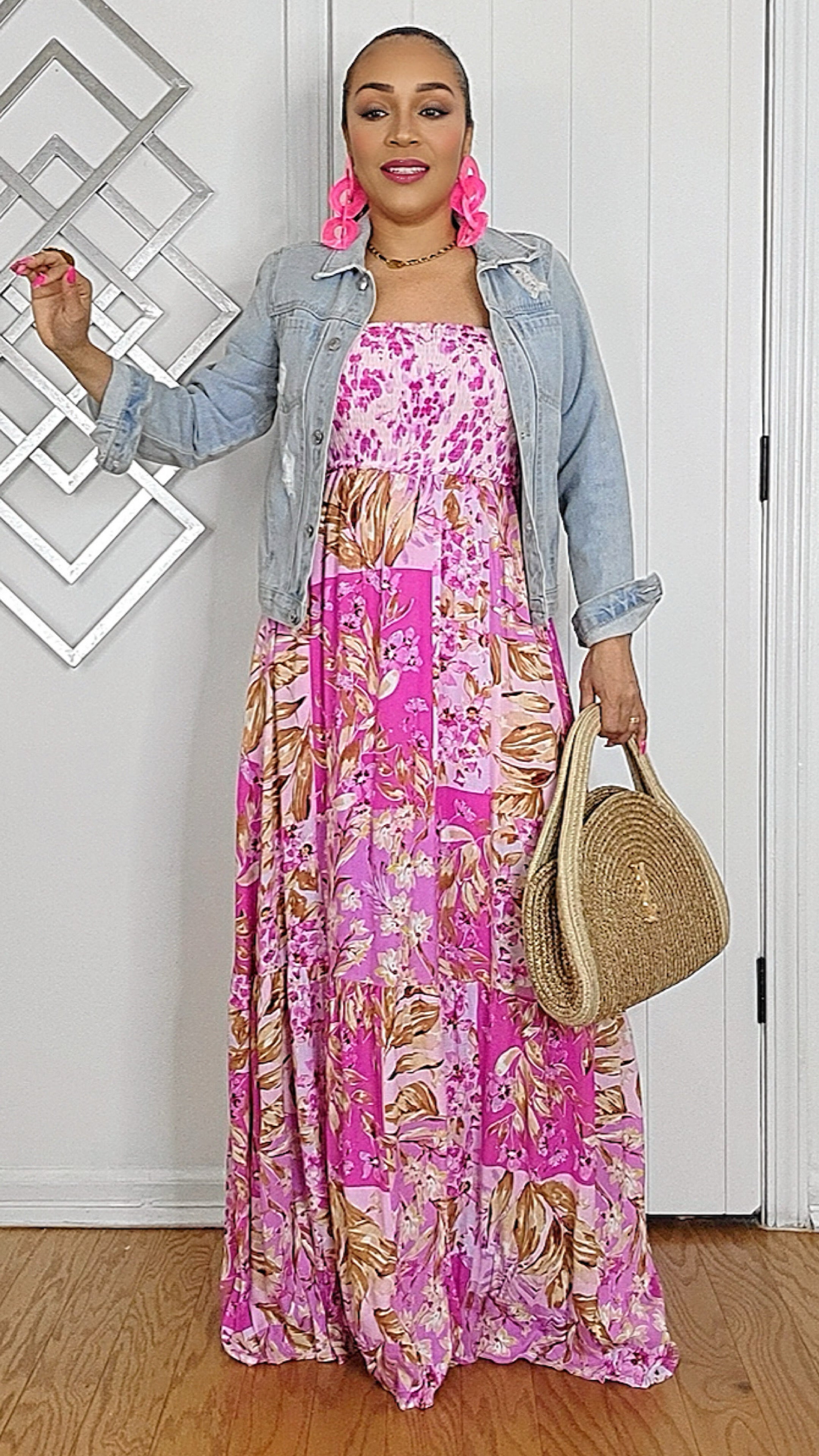 041125 The Smock Tiered Sleeveless Maxi dress Small