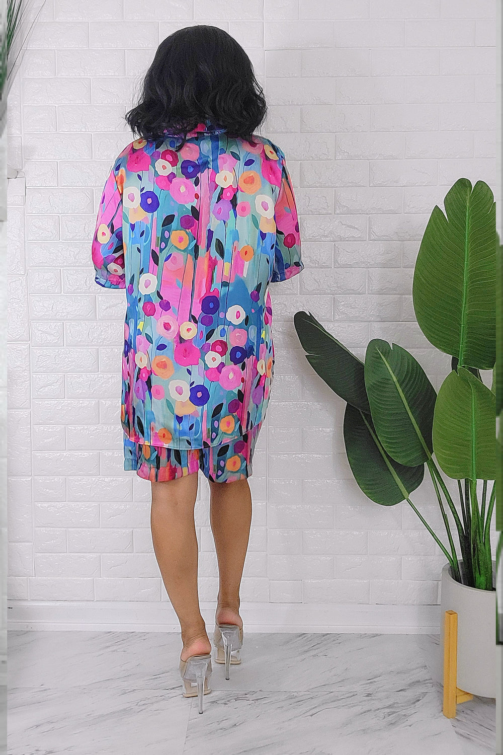 060624 The Pink and Blue Florals Short and Top Set