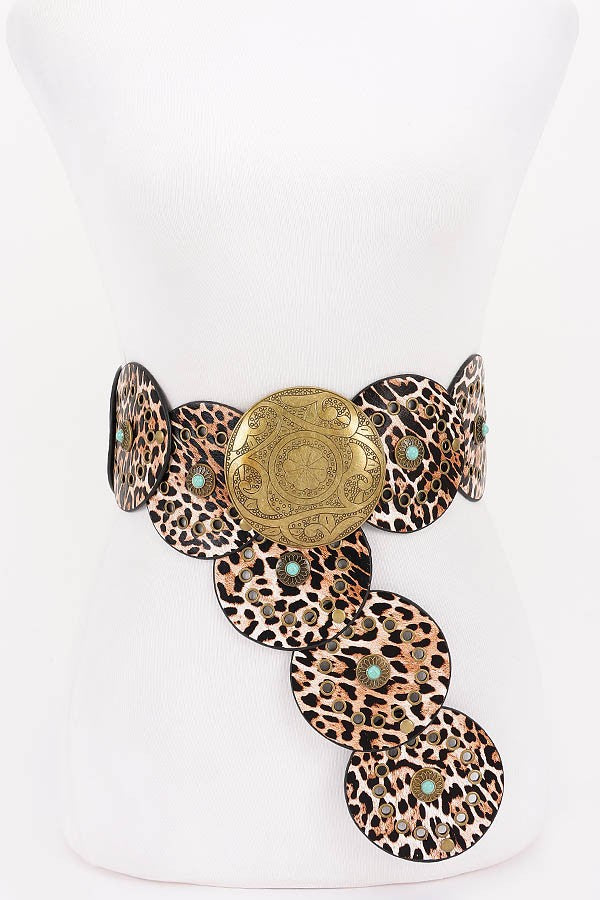 092425 Faux Leather Disc Belt