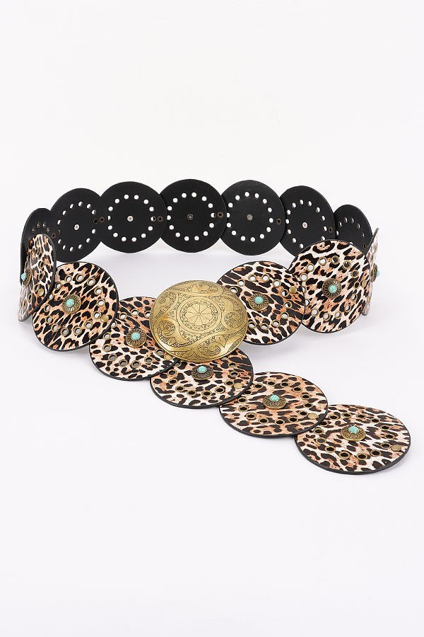 092425 Faux Leather Disc Belt