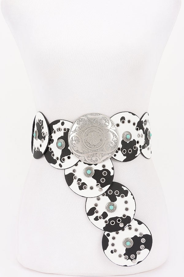 092425 Faux Leather Disc Belt