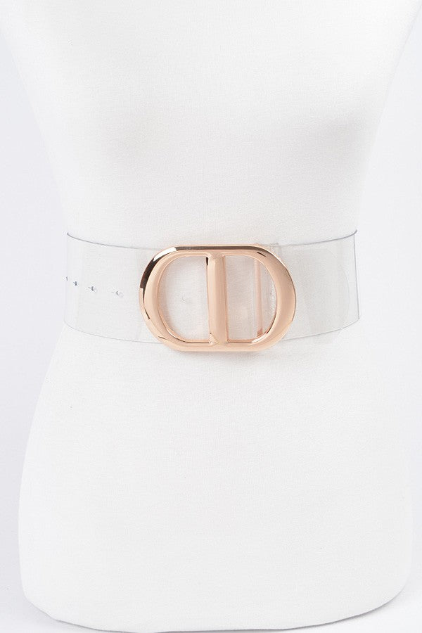 100225 Big Metal Buckle Clear