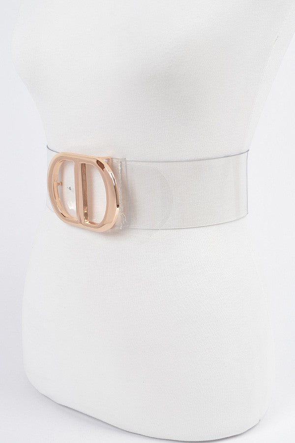 100225 Big Metal Buckle Clear