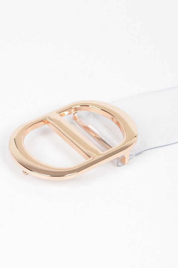 100225 Big Metal Buckle Clear