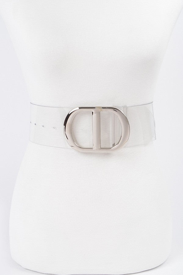 100225 Big Metal Buckle Clear