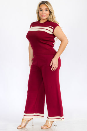 111925 Burgundy Luxe Lounge Set