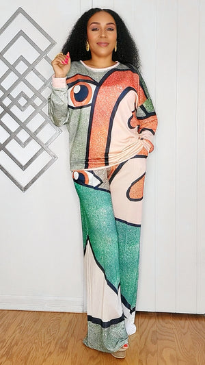 100324 The Green Multicolor Design Jogger