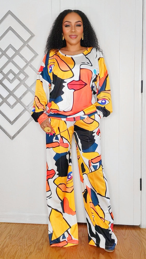 100324 The Yellow Multicolor Design Jogger