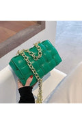 082024 Square Quilted Design Chain Link Handle Bag