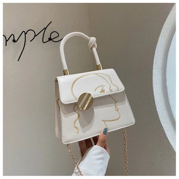 082024 The Lady Face Purse Design with Handlde Crossbody