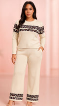 111925 Beige Leopard Whisper Lounge Set