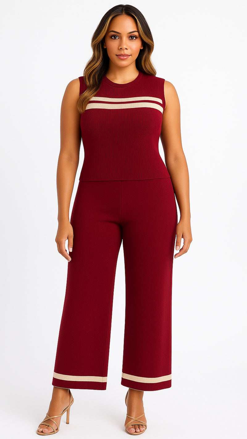 111925 Burgundy Luxe Lounge Set