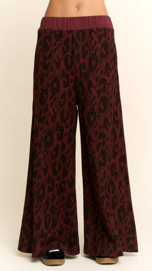 111925 Merlot Leopard Dreams Lounge Set PREORDER