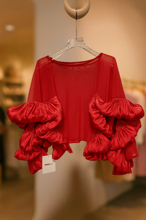 112025 Cloud Couture Ruffle Top BACK ORDER