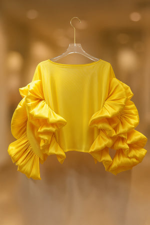 112025 Cloud Couture Ruffle Top BACK ORDER