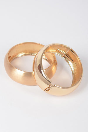 081424 Two Set Metal Bangle Bracelet
