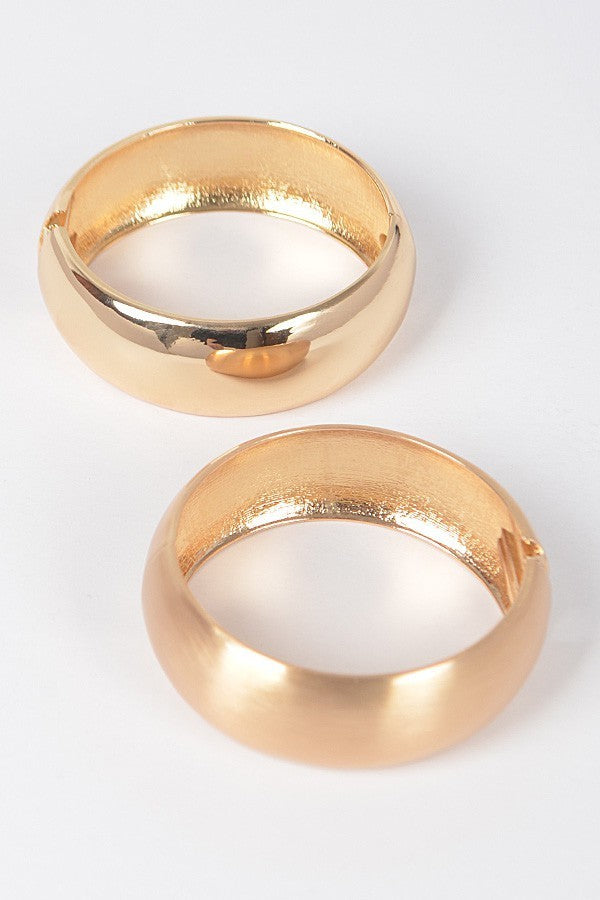 081424 Two Set Metal Bangle Bracelet