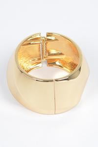 081424 Gold Metal Srping Hinge Cuff