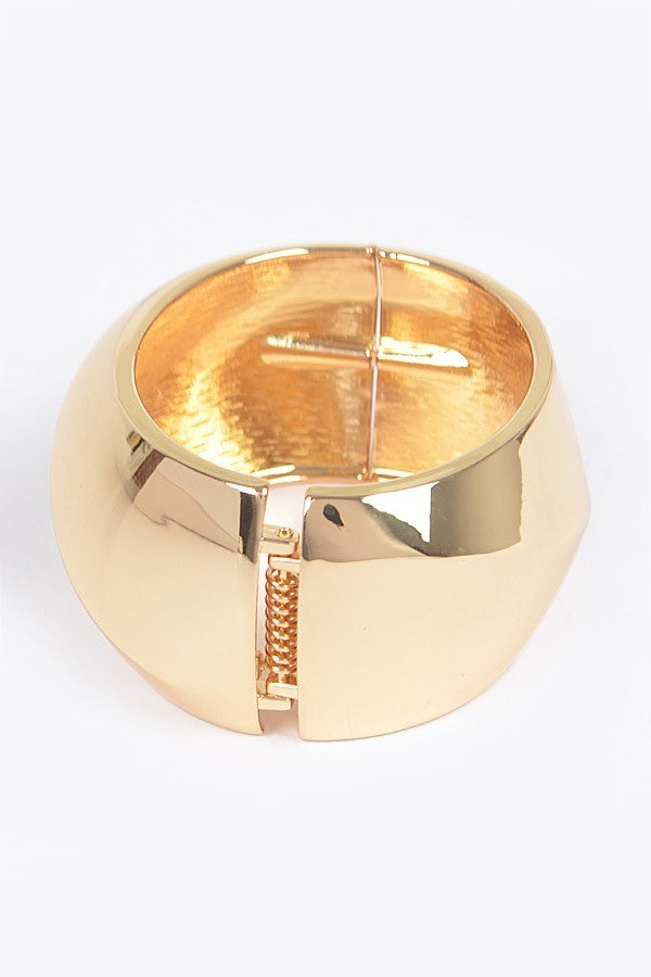 081424 Gold Metal Srping Hinge Cuff