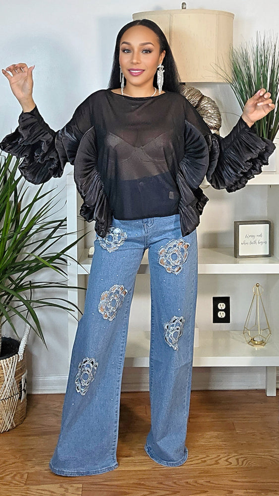 112025 Cloud Couture Ruffle Top BACK ORDER