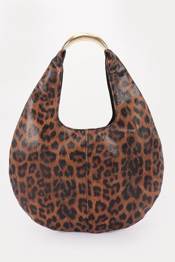 120125 Faux Leather Hobo Bag
