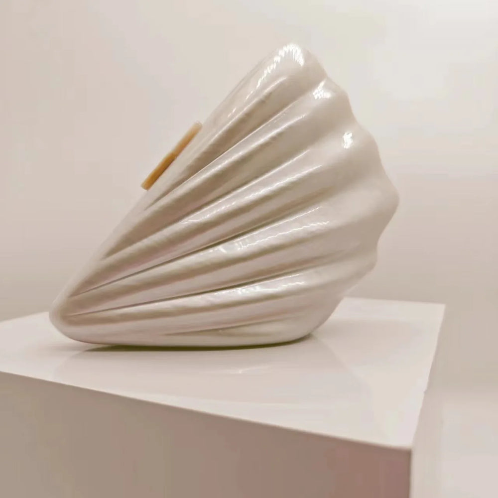 08272024 Ivory Side Shell Clutch