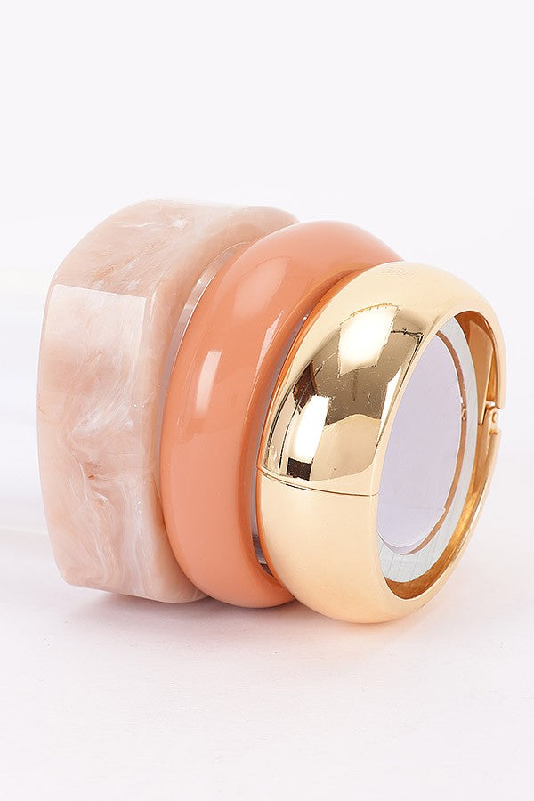 120125 Beige Multi Mixed - Material Bracelet