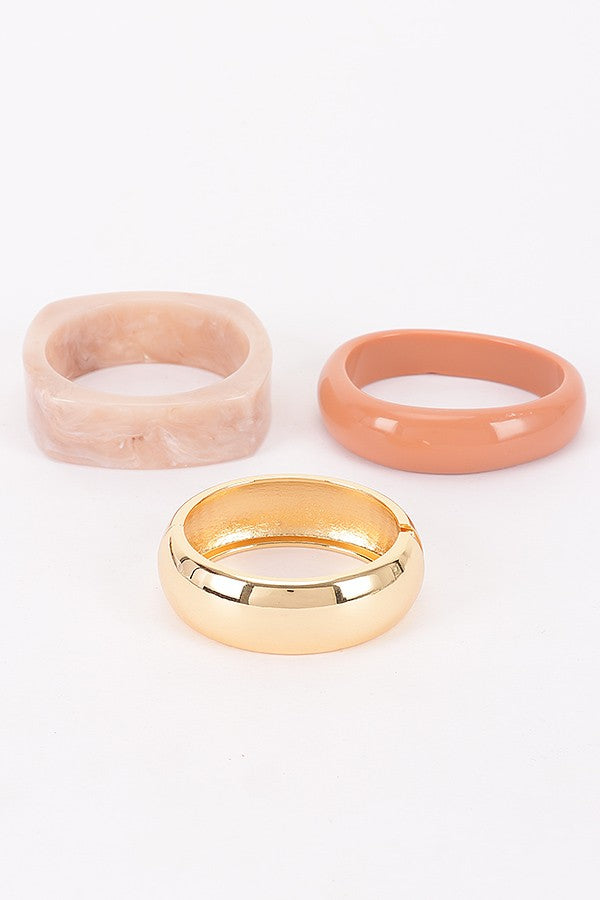 120125 Beige Multi Mixed - Material Bracelet