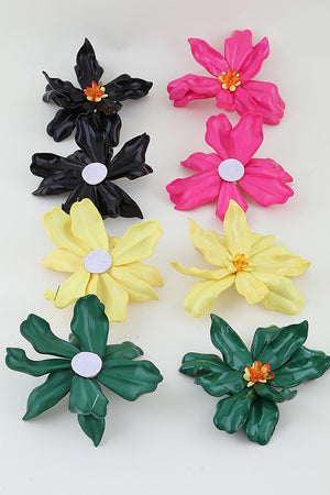 120125 Bright Blossoming Flower Stud Earrings