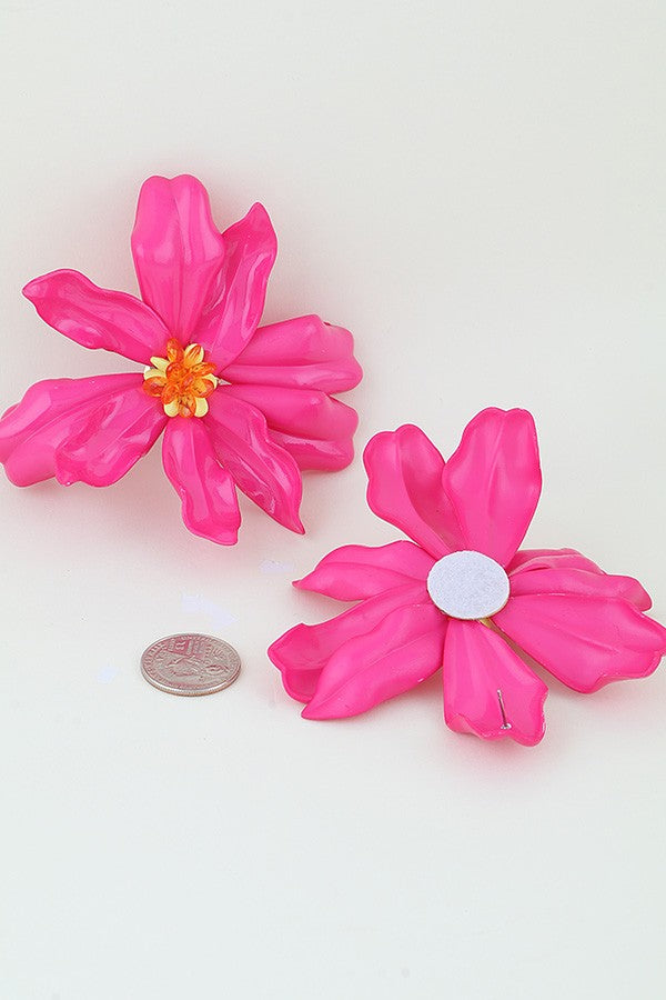 120125 Bright Blossoming Flower Stud Earrings