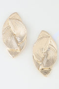 120125 Interweaved Leaf Drop Earrings- Gold