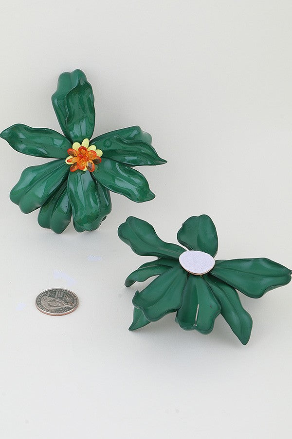 120125 Bright Blossoming Flower Stud Earrings