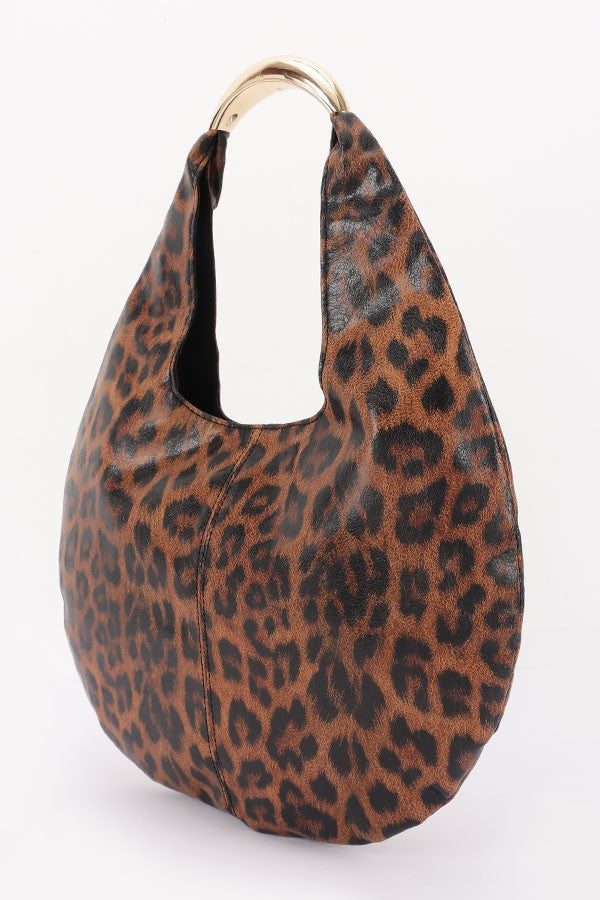 120125 Faux Leather Hobo Bag